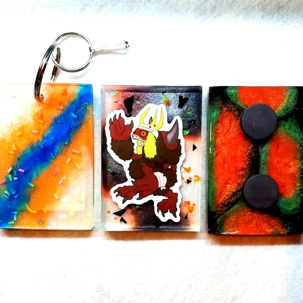 Digimon Windigomon Handmade Keychain or Fridge Magnet "Your Choice"